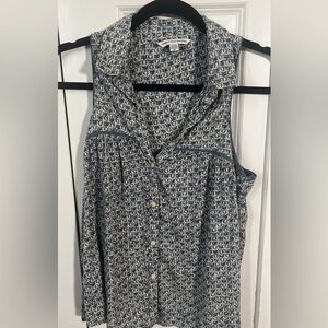 American Eagle Outfitters Sleeveless tank  - Blue and Red Pattern